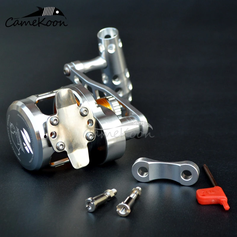 CAMEKOON-carrete de pesca Jigging, arrastre máximo de 30KG, para agua salada, para mano derecha, para arrastre de barcos, carrete de juego grande - imagen 3