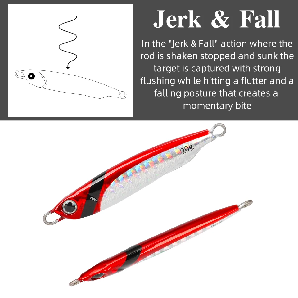TSURINOYA-señuelo de Metal para Pesca vertical, cebo duro Artificial de 20g, 30g y 40g
