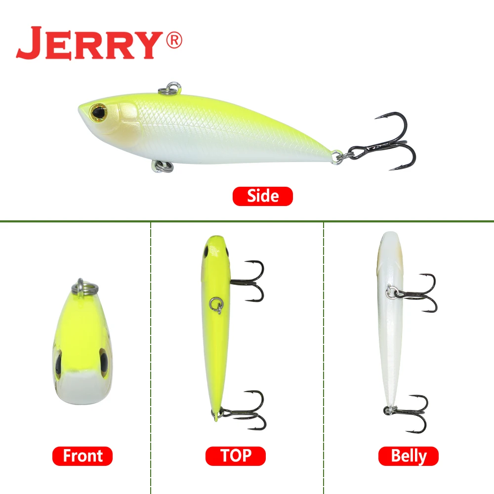 Jerry Mermaid-señuelo duro con vibración para Pesca de lubina, cebo Artificial para agua dulce y salada, VIB - imagen 3