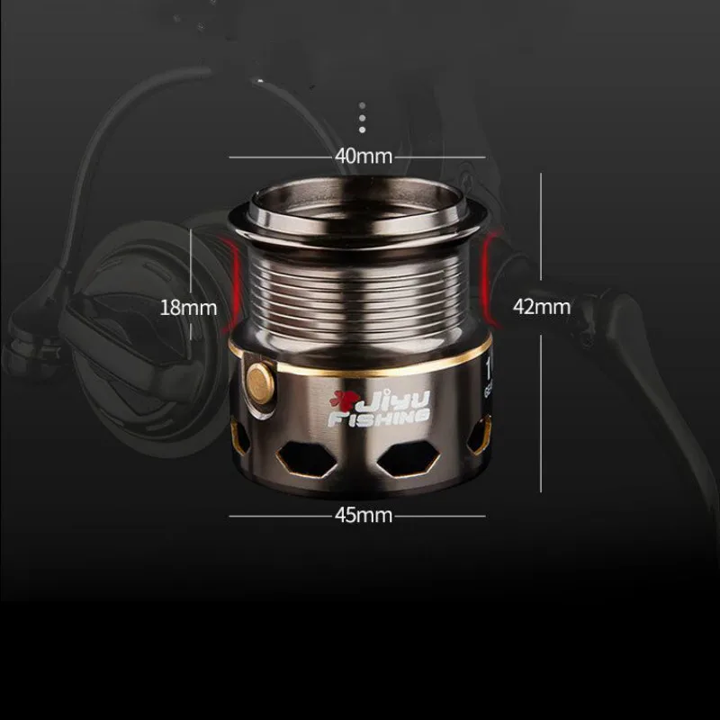 Carrete giratorio 1000s 9 + 1 BB, rueda de pesca de Metal 5,2: 1, Ratio de engranaje de alta velocidad, bobina distante de agua dulce para barco Rock, cuñas - imagen 4