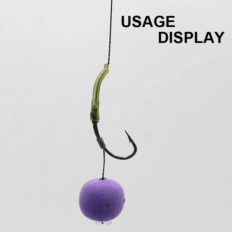 30 Uds. Accesorios de pesca de carpa D Rig kickers ganchos línea alineadores manga anti enredos para el cabello ronnie plataformas aparejos finales - imagen 4