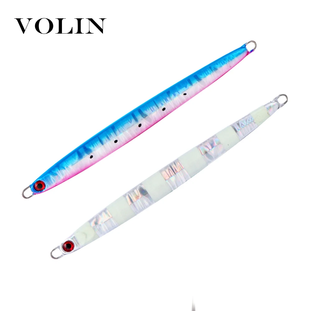 VOLIN nuevo Matel Jigging señuelo de pesca cebo para barco 80g 100g 135g fundición delgada cebo Artificial de hundimiento rápido Venta caliente - imagen 2