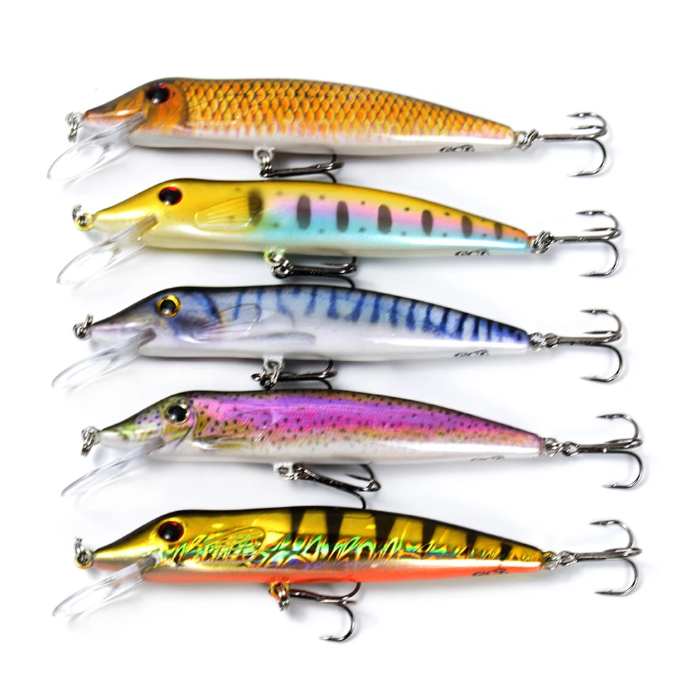 Señuelo de pesca flotante Minnow Jerkbait, anzuelos duros, anzuelos afilados, ojos 3D, aparejos de pesca en agua salada, 1 pieza, 125MM, 13G - imagen 3