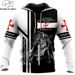 Sudadera pesca casual Brave Knight Templar con capucha 3D