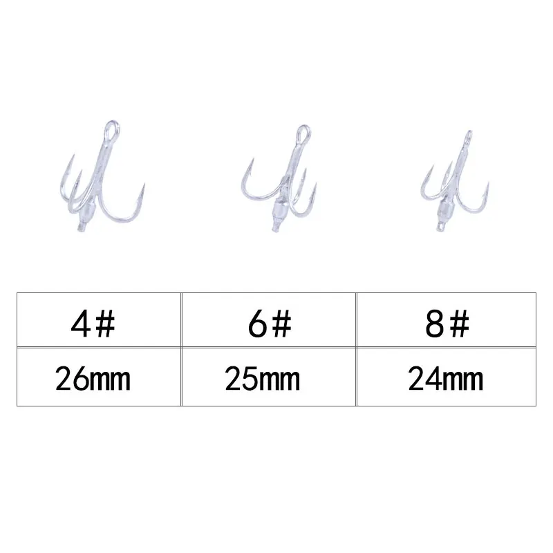 Anzuelos de púas afilados, 4 piezas, 4 #6 #8 #, señuelo de Pesca, aparejos de asistencia para Pesca de acero de alto carbono - imagen 4