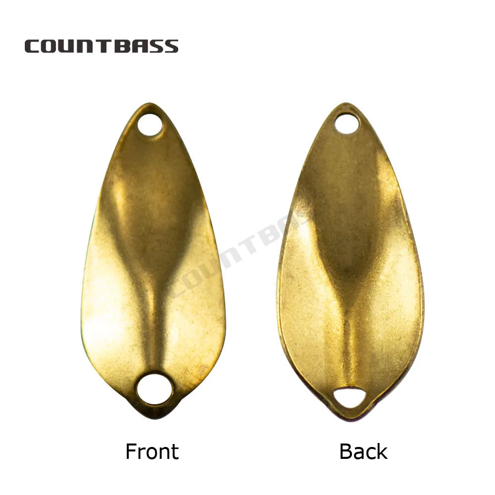 COUNTBASS 50 Uds. Cucharas de pesca de salmón de latón en blanco 1,2g (3/64oz) Área de trucha giratoria señuelos de pescador sin pintar - imagen 3