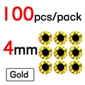 4mm Gold 100pcs
