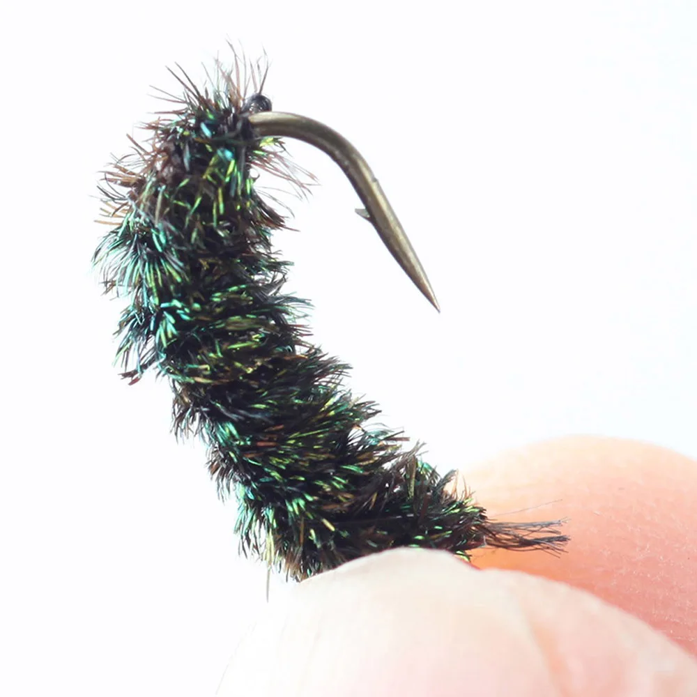 Mini señuelo de pesca con mosca, cebo flotante de hundimiento rápido, 10 piezas, resistente, Manual, gusano, trucha, ninfa, Scud - imagen 4