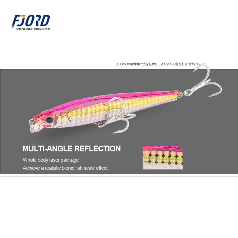 FJORD 105mm 30g señuelo que se hunde cebo pesca submarina fácil brillo Pike señuelos Crankbait grande todo para accesorios de pesca - imagen 5