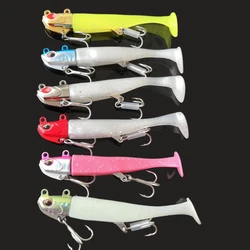 Swolfy Jig Head Swimbait negro – Vinilo artificial profesional