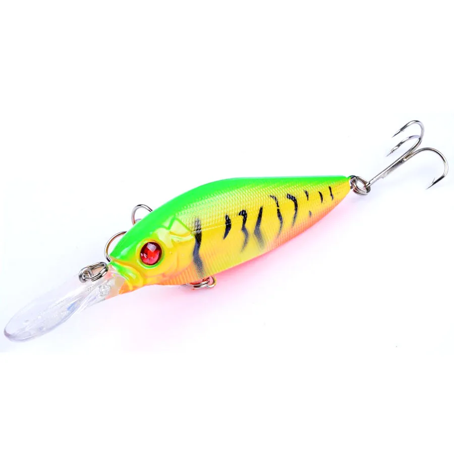 Vibrador de 1 pieza para Señuelos de Pesca, cebo duro Vib, Wobblers artificiales para curricán, carpa, Crankbait, aparejos de pesca Swimbait 3d, ojos de pez - imagen 2