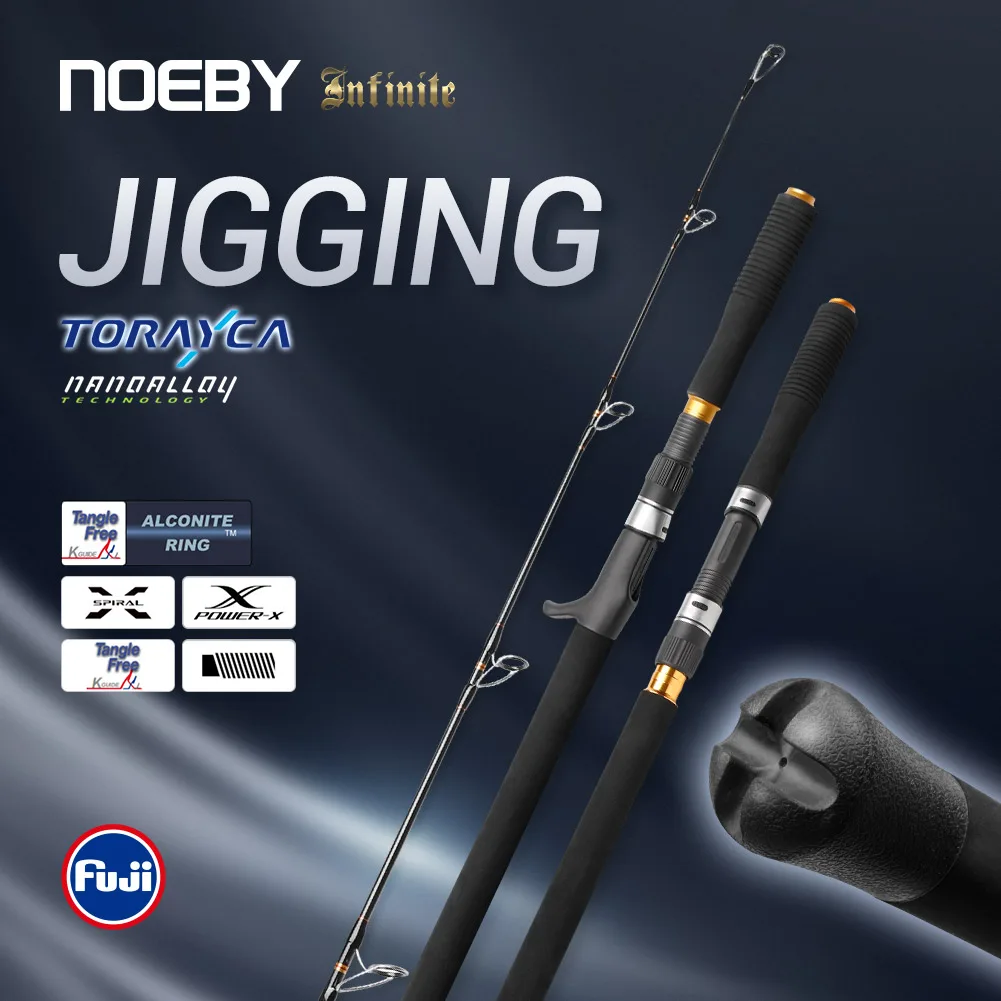 NOEBY-INFINITE Jigging – Caña spinning con guía Fuji para mar