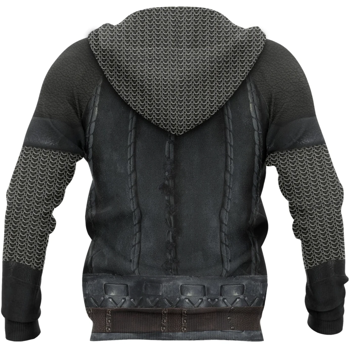 The Last Kingdom Warrior Chainmail Armor 3D para hombre, Sudadera con capucha Unisex, sudadera de lujo con cremallera, Jersey informal, ropa de calle KJ390 - imagen 2