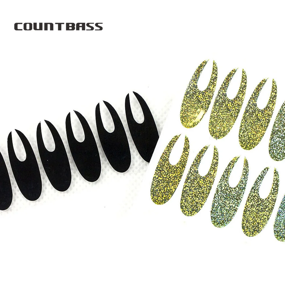 Countbass 100 Uds. Señuelos de pesca holográficos láser 2D ojos accesorios de pesca para plantillas de metal Señuelos de pesca de espuma - imagen 3
