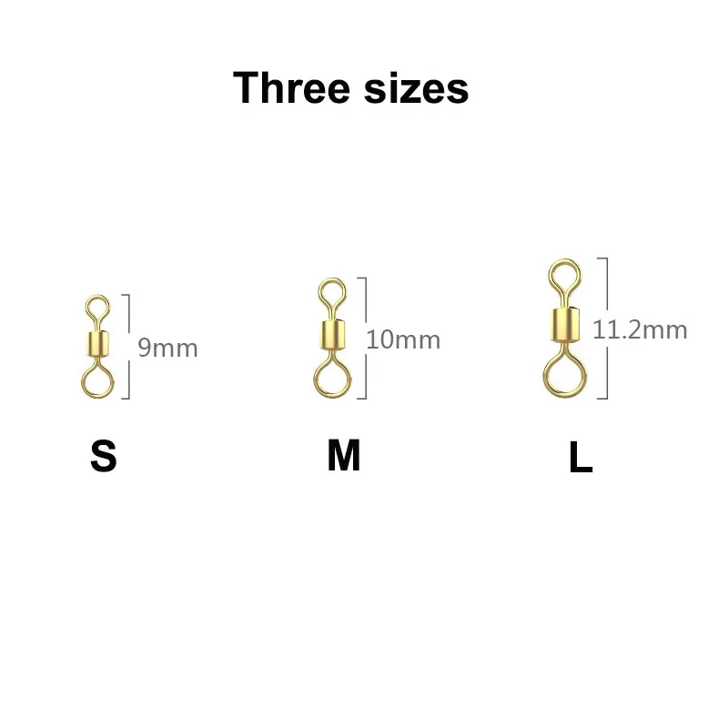 Figura chapada en oro de 100 piezas, anillo Sub-hembra de ocho anillos, conector de grupo de línea, aparejos de pesca, equipo de pesca - imagen 2