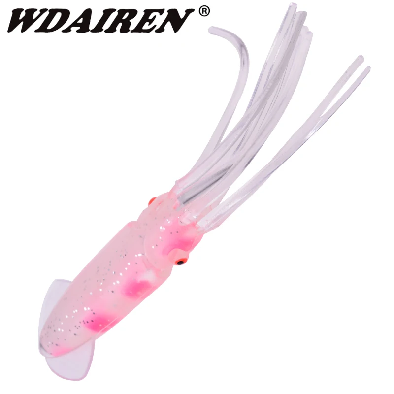 Señuelos blandos con forma de pulpo para Pesca nocturna, cebo Artificial brillante de goma, 12cm, 11,5g, 1 unidad - imagen 3