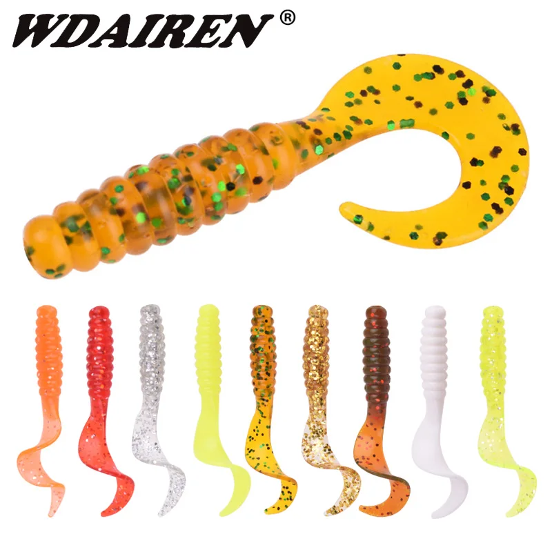 10 Uds Jig Wobblers gusanos señuelos de silicona suave 4,8 cm 1,2g olor a pescado cebo Artificial Swimbaits para lubina carpa Peche aparejos de pesca - imagen 4