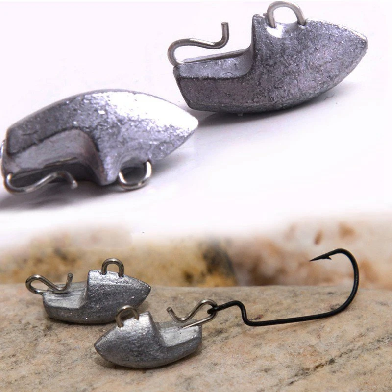 TEASER-pesas de gota de agua en forma de barco, 7g10g14g20g, División ovalada, pesas de plomo para disparar, hundido rápido, conexión rápida, aparejos de pesca - imagen 4