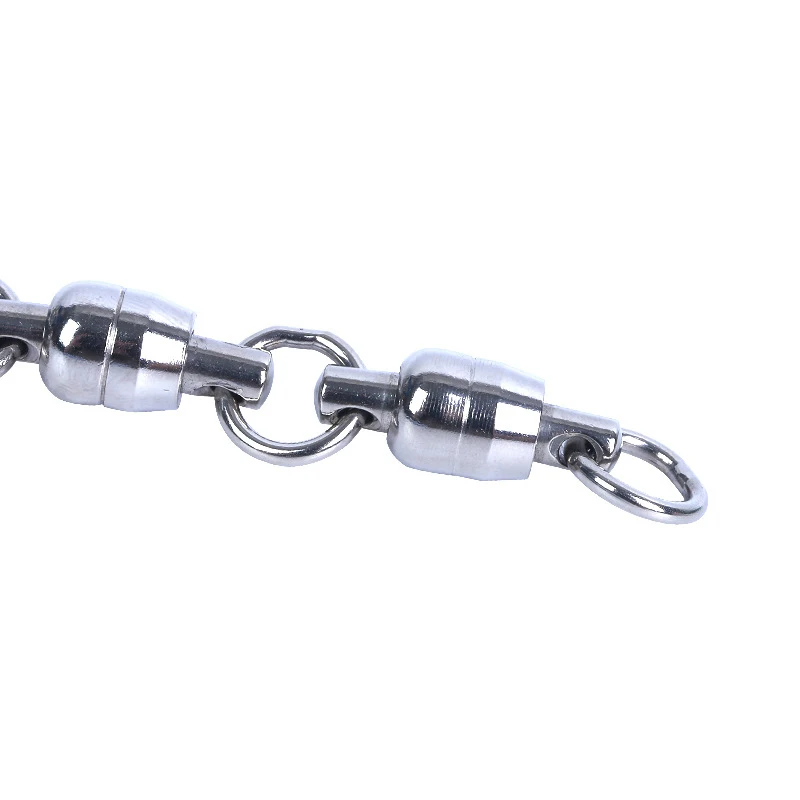 Accesorios para Pesca, accesorio giratorio doble de acero inoxidable, conector giratorio de Triple rodamiento, artículos de Pesca, barco de mar, 10 piezas - imagen 3