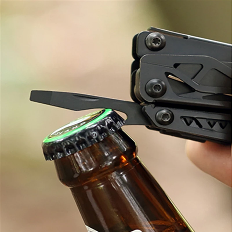 Alicates plegables multifuncionales, herramienta para acampar al aire libre, alicates de combinación de acero de aleación, tijeras, destornillador - imagen 5