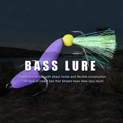 Mandula de 3 unids/lote para pesca, cebo de espuma suave para pesca de lubina, flotante Artificial, Wobbler