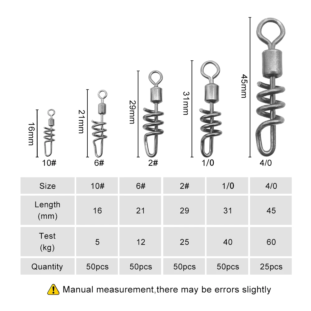 KESFISHING-conector giratorio de rodamiento de 50 piezas, accesorios de pesca, aparejos de acero inoxidable - imagen 2