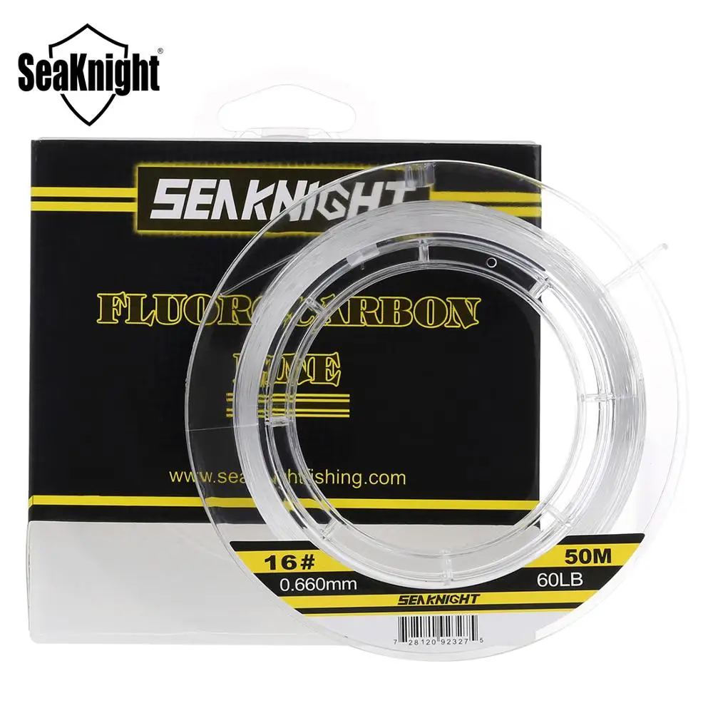 SeaKnight 50M 100M 100% Material japonés 3-100LB líneas de pesca de fluorocarbono línea líder de fibra de carbono pesca de carpa de hundimiento rápido