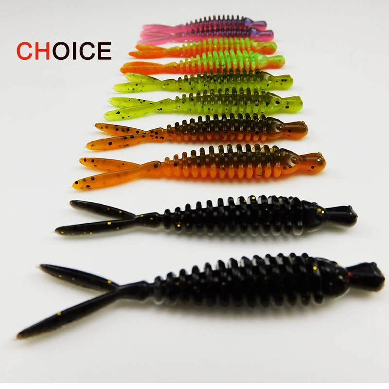 ESFISHING-SEÑUELOS DE gusano para Pesca, cebos blandos de silicona Artificial, cola de carretilla, remolque de 62mm, alta calidad - imagen 3