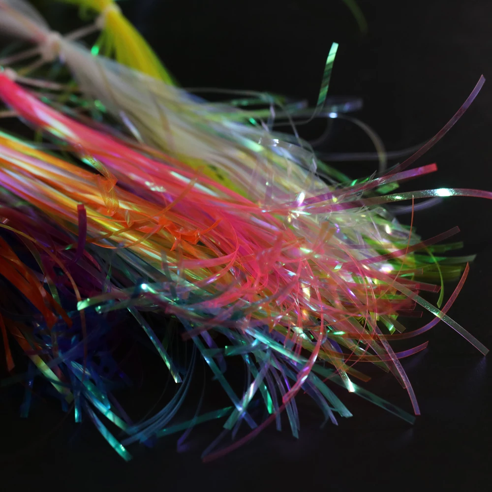 ICERIO 2 paquetes de 2mm plano Mylar Flashabou Mirage Flash oropel Ninfa Scud señuelo sintético atado de moscas Material - imagen 4