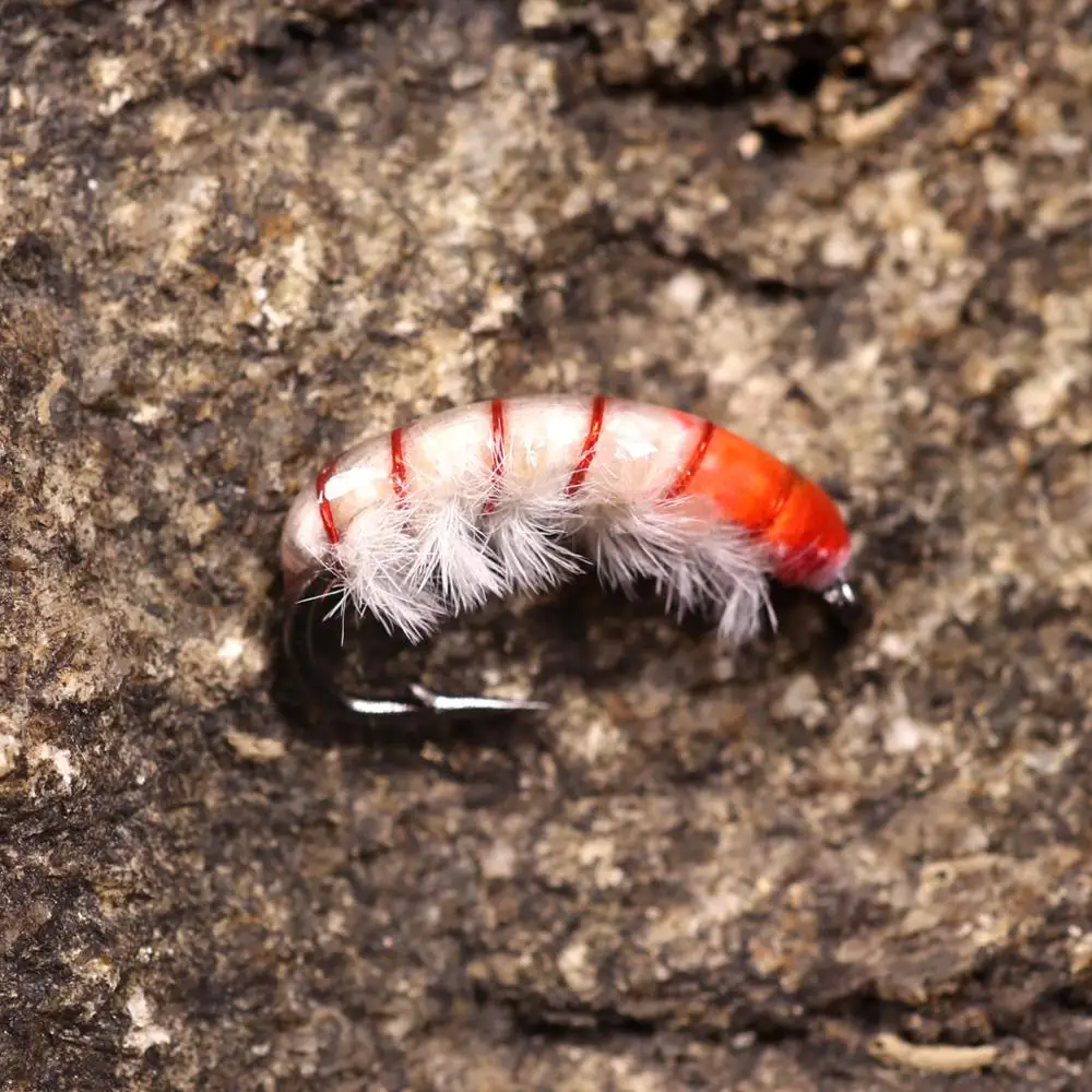 WIFREO Cezch Ninfa Scud Bug, cebo de pesca con mosca de gusano, trucha con gancho de púas, carpa, Mosca, trucha, camarón - imagen 4