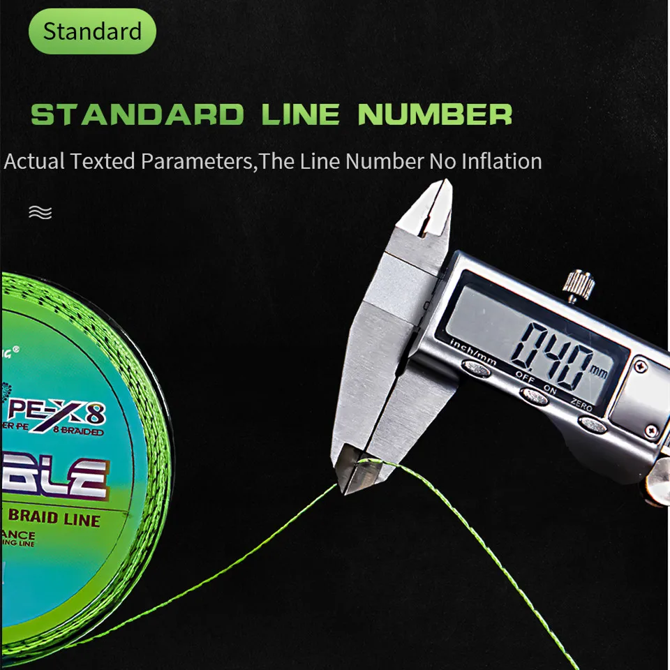 Línea de pesca de PE trenzada SOLOKING de 100M, línea de pesca manchada de PE de 8 hebras, línea de pesca antiabrasión multifilamento súper fuerte - imagen 4