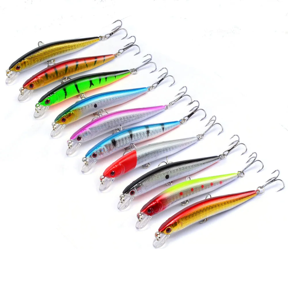 Juego de Señuelos de Pesca de cebo Artificial, Kit de cebo de pesca de carpa Topwater, juego de señuelos de pececillo duro, juego de 20 piezas