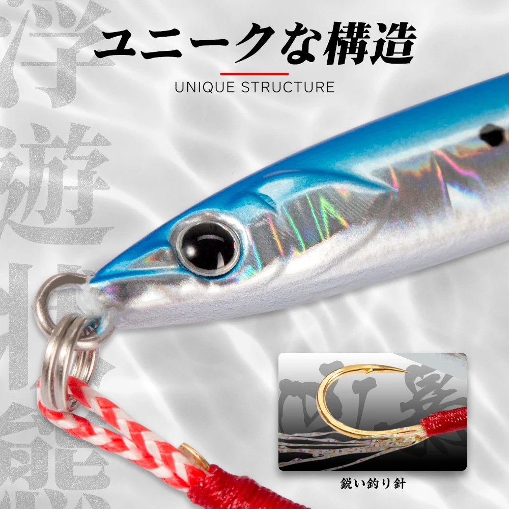 Hunthouse-señuelo duro de pesca jigging, cebo de metal de 7g/10g/15g/20g, cebo de fundición a tierra, cebo Artificial de lubina de mar - imagen 5