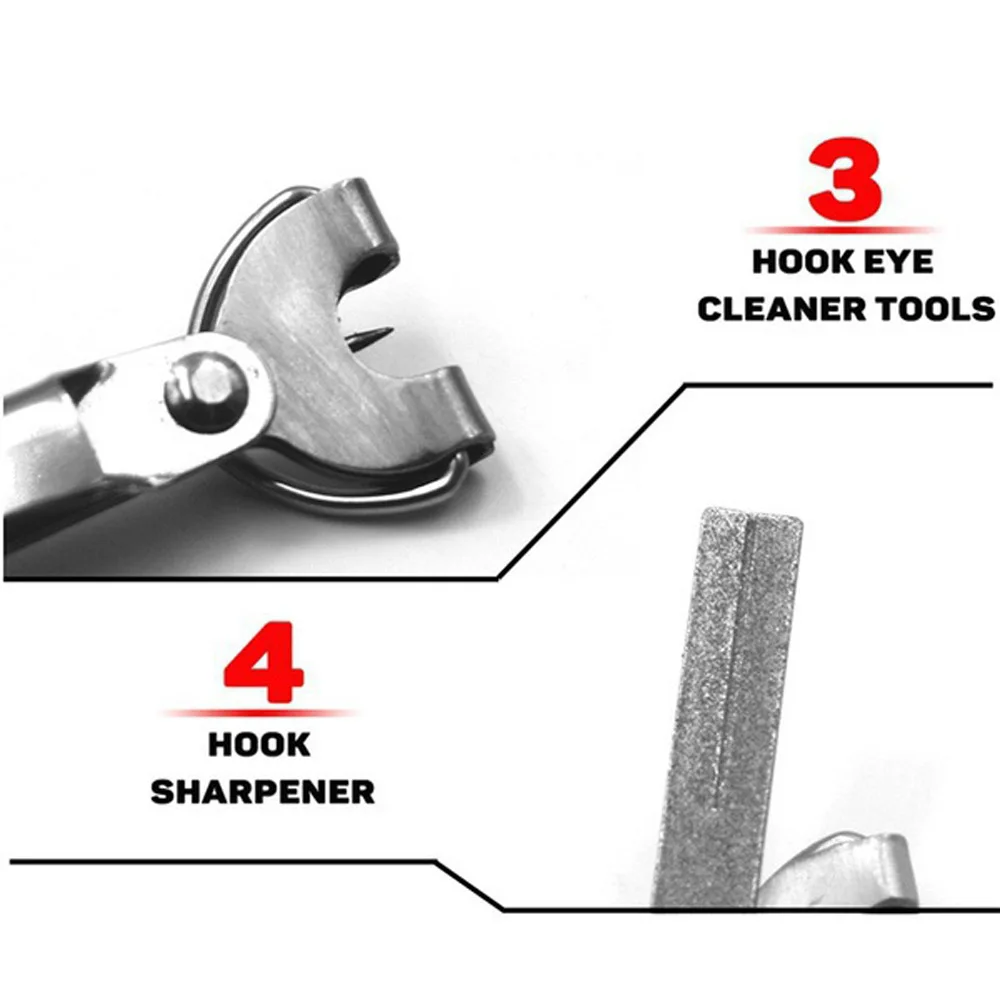 FLYSAND 4 en 1 amarre rápido anudador de uñas cortador de línea pinza afilador de anzuelos aparejos de pesca herramientas de nudos rápidos de alta calidad - imagen 3