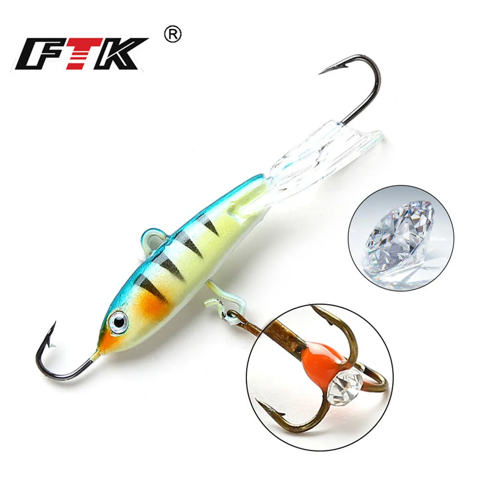 FTK-señuelo de Pesca en hielo colorido, equilibrador de 6,5 cm/22g 5,5 cm/12g 5cm/12g, aparejos de Pesca de cebo duro - imagen 2