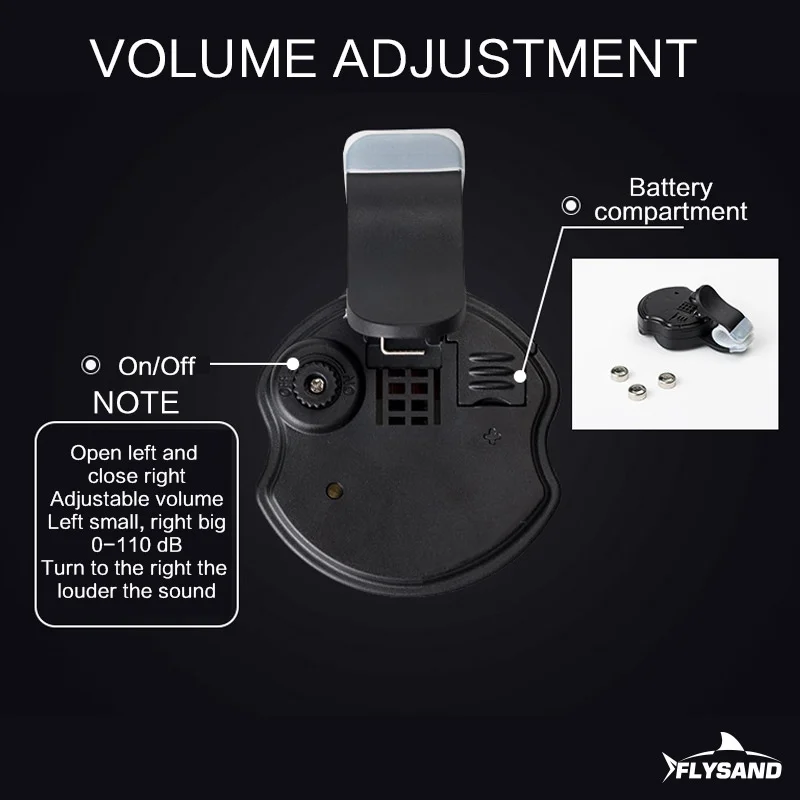 FLYSAND Alarma de mordedura de pesca Alarma electrónica de pescado Sensor de mordedura Indicador Alarma Mordedura de pesca Alerta de sonido Indicador sensible - imagen 4