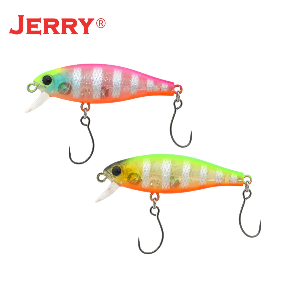 Jerry-SEÑUELOS DE pesca de trucha de un solo gancho, perca, lubina, Spinner, cebo de fundición, Minnow Wobbler 45S 38F 40S 50F Pecsa, aparejos de pesca - imagen 5