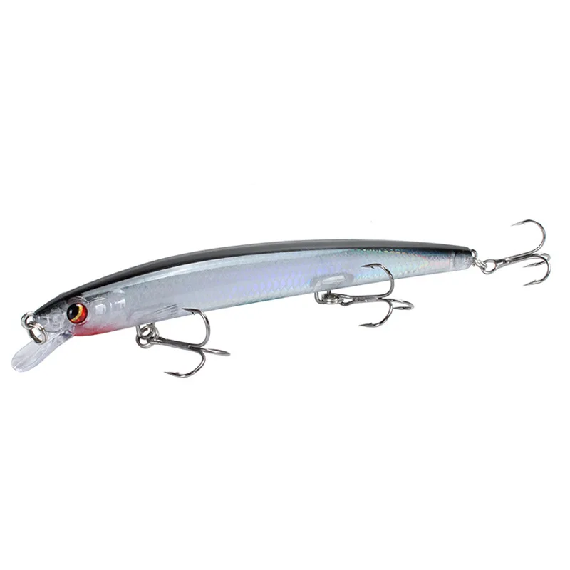 1 Uds señuelo de pesca Minnow 13,8 cm 15,4g cebo duro flotante de plástico Artificial Wobbler Crankbait aparejos de pesca de lubina de mar de invierno - imagen 5