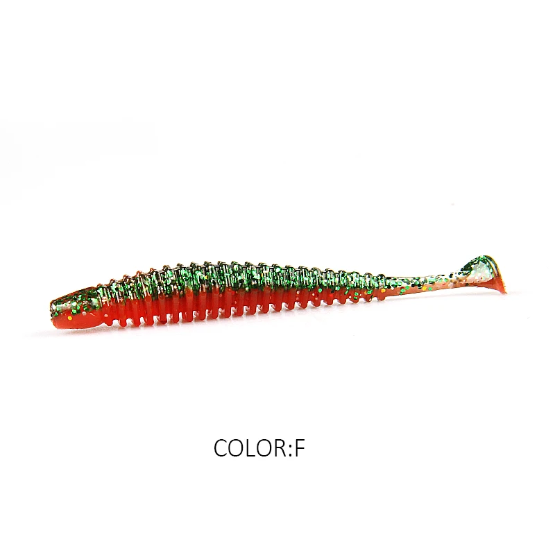 2019 nuevos señuelos blandos 6,2 CM 7,5 CM 9CM cebos señuelo de pesca Leurre Shad doble Color cebo de silicona T cola Wobblers - imagen 5