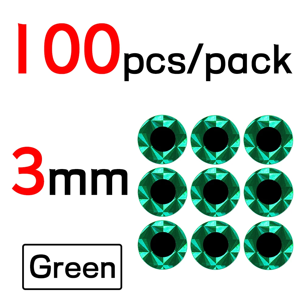3mm Green 100pcs
