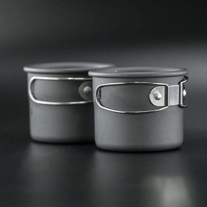 Taza portátil de titanio para acampar, tazas de café plegables, vajilla de Turismo, taza de té de acero inoxidable para exteriores, utensilios de Picnic, 150ML - imagen 2