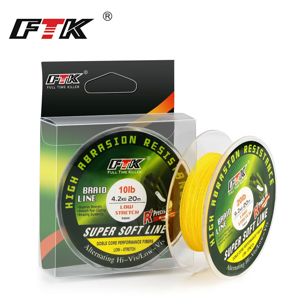 FTK 20M carpfishing hilo trenzado pesca hilo de pesca trenzado pesca fluorocarbon hilo pesca sedal de pesca nylon pesca linea de pesca multifilamento de pesca hilo de pesca fluorocarbono - imagen 2