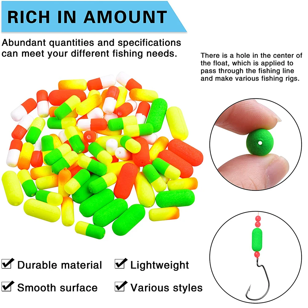 Pompano-Kit de cuentas flotantes para pesca, accesorios de fabricación de aparejo de Walleye, 138 unidades - imagen 4