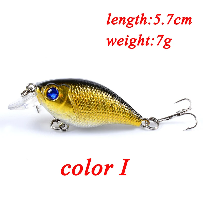 1 Uds Wobblers calidad Crankbait señuelo de Pesca de simulación 5,7 cm 7g Jerkbait cebo duro flotante lubina carpa Pesca aparejos de Pesca - imagen 4