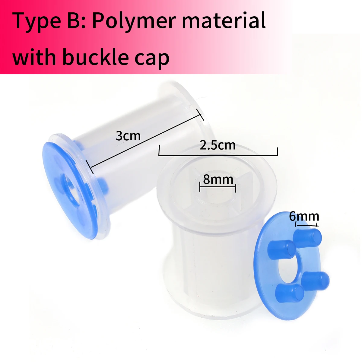 Carretes vacíos de plástico con tapa de hebilla, carrete de hilo para atar moscas, accesorios de aparejos de pesca, 6 unidades - imagen 4