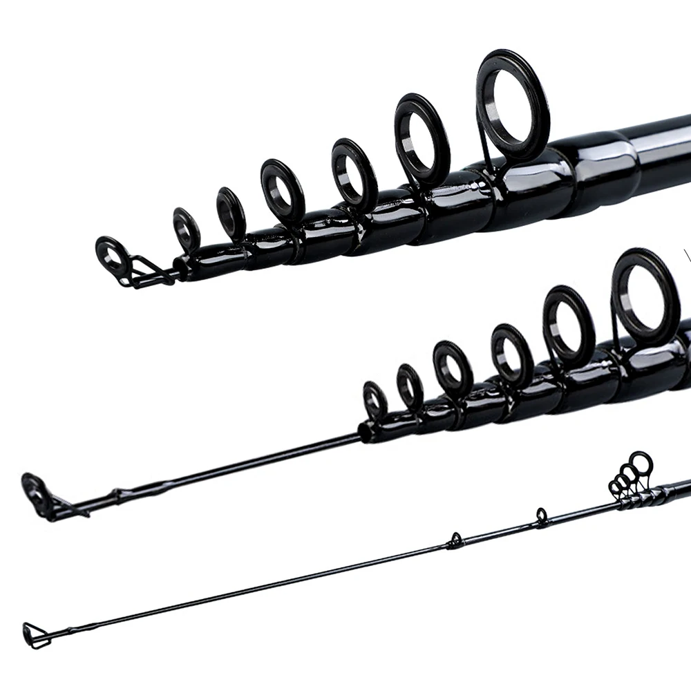 GHOTDA-caña de pescar telescópica ultraligera, giratoria, Material de fibra de carbono, aparejos, 2,4-1,6 m - imagen 5