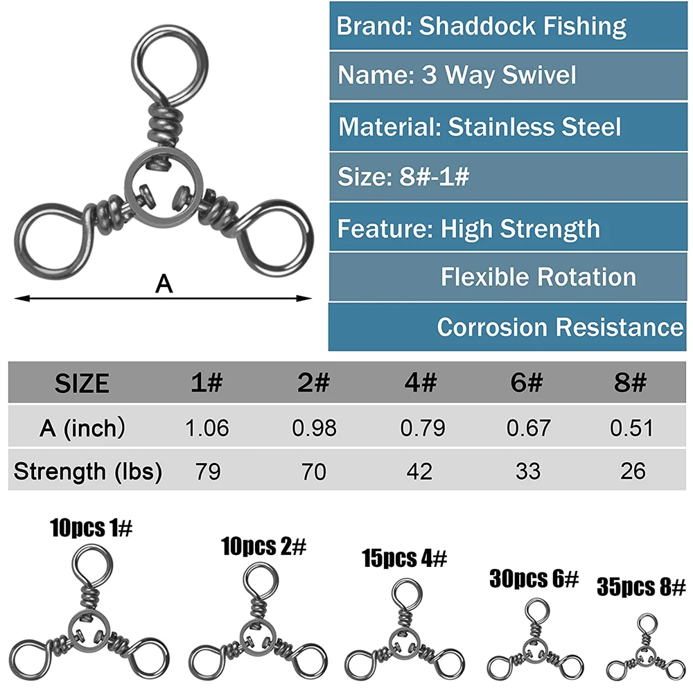Experimente lo último en el equipo de pesca con el giro de 3 vías de la pesca de sábalo que ofrece alta resistencia, rotación flexible y resistencia a la corrosión