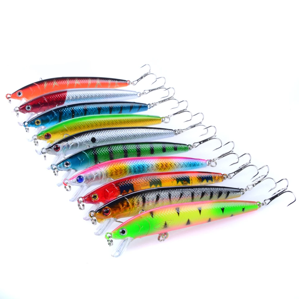 Juego de Señuelos de Pesca de cebo Artificial, Kit de cebo de pesca de carpa Topwater, juego de señuelos de pececillo duro, juego de 20 piezas