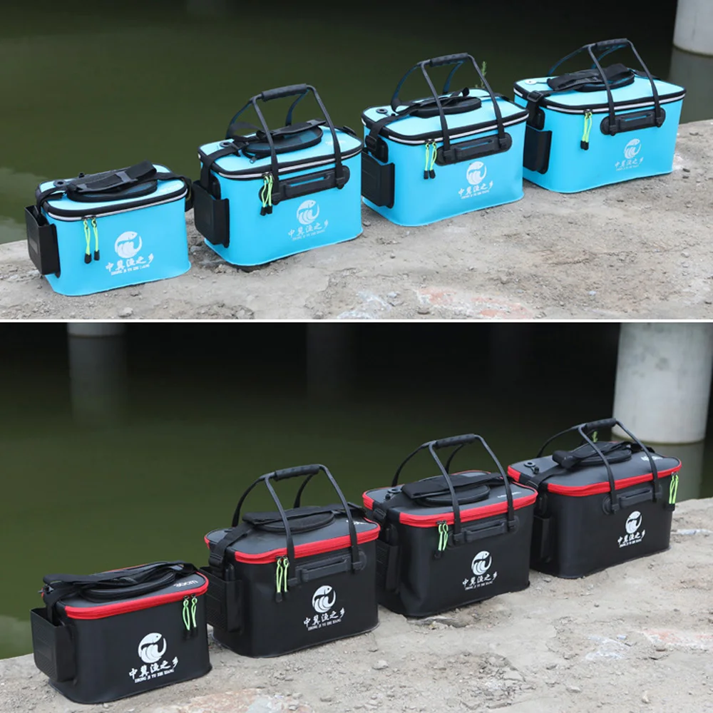 Cubo de Pesca plegable grueso, bolsa de oxígeno para peces vivos, caja de aparejos de Pesca para deportes al aire libre, bolsa de almacenamiento, equipo de Pesca - imagen 5