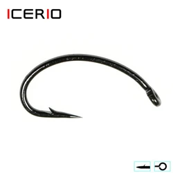 ICERIO-anzuelos de pesca con mosca, 100 unidades, ninfa, Bug, gambas, Pupae, larvas, Caddis, #8 ~ #16